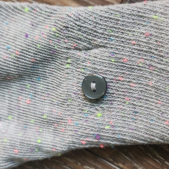 NWOT Confetti SO Fingerless Gloves Mittens Gray Neon Pink Blue Lime Green Purple - Picture 7 of 12